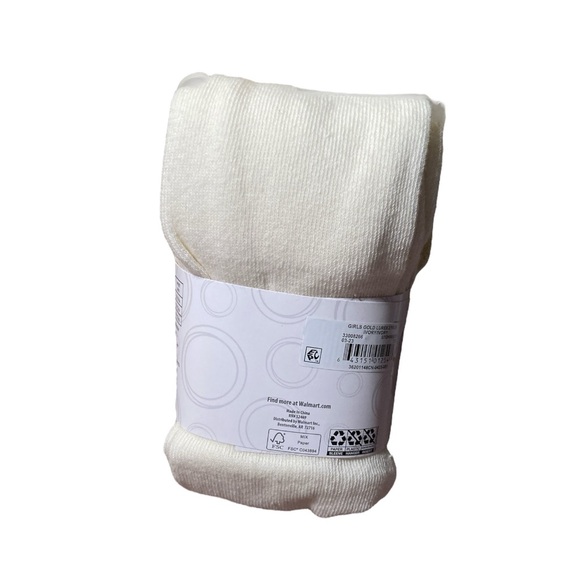 Wonder Nation Gold Lurex And Ivory Footed Tights - Picture 5 of 8